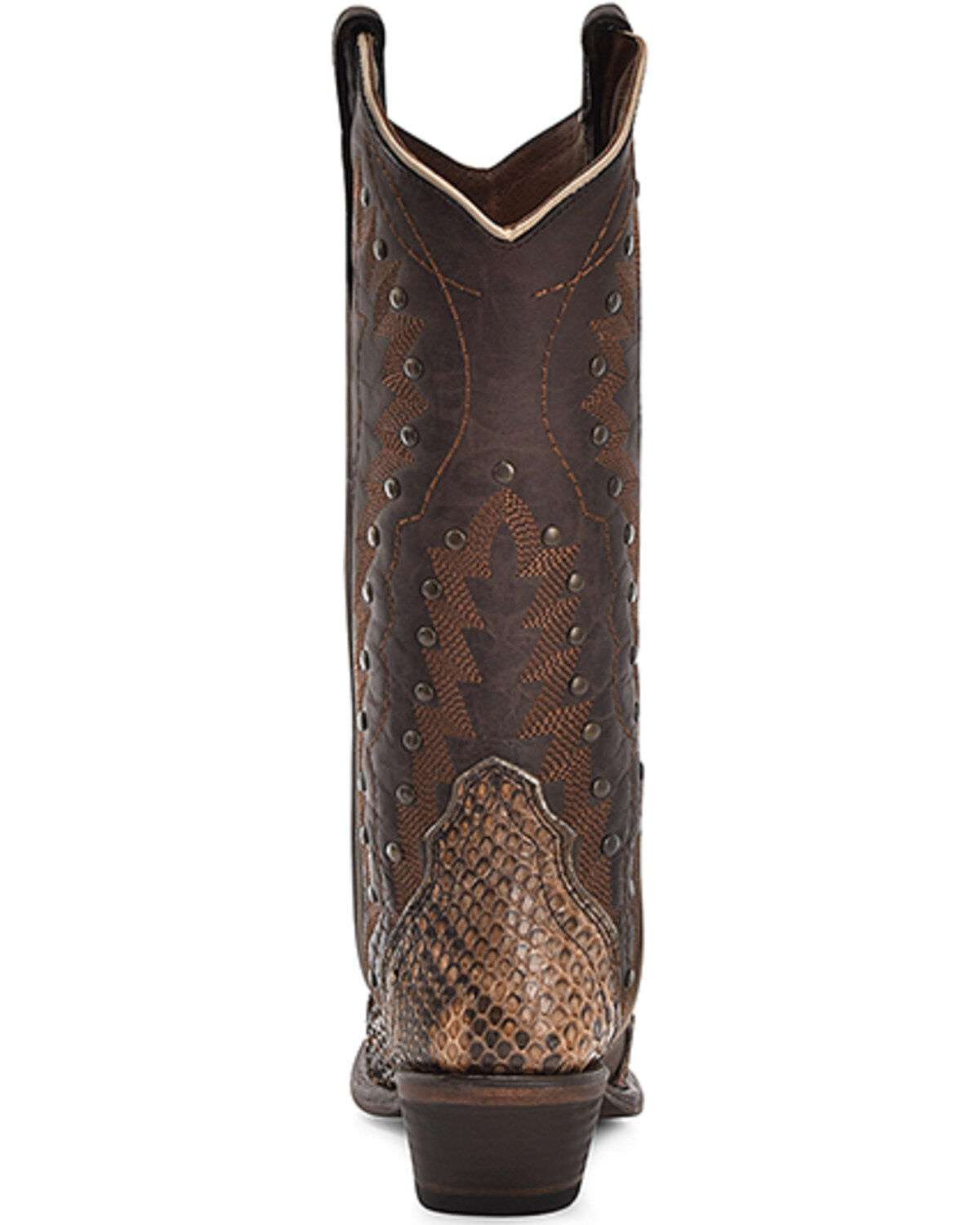 Circle G Women's Exotic Python Studded Western Boots - Snip Toe