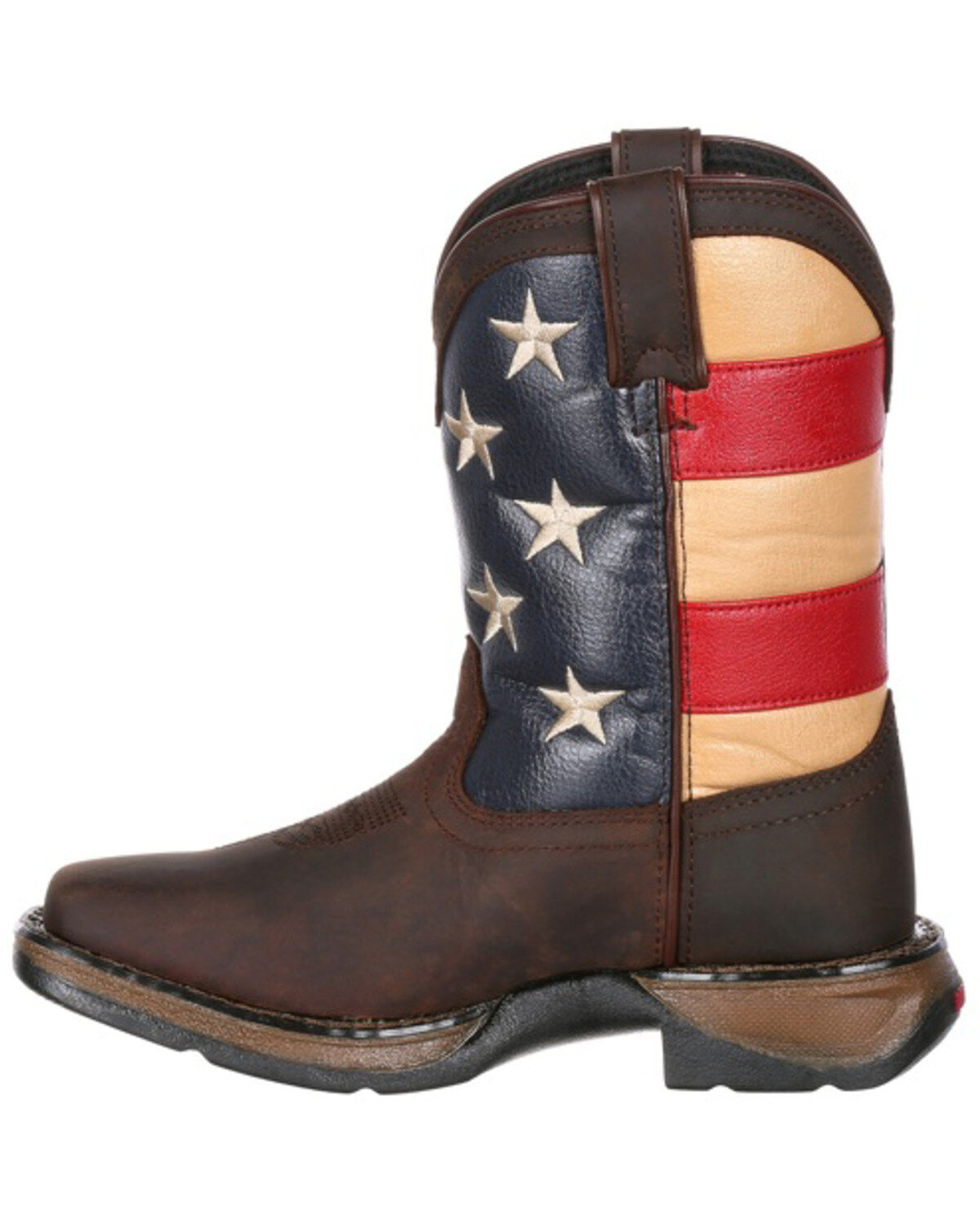 Durango Girls' Lil Rebel Big Kids' Flag Western Boots - Broad Square Toe