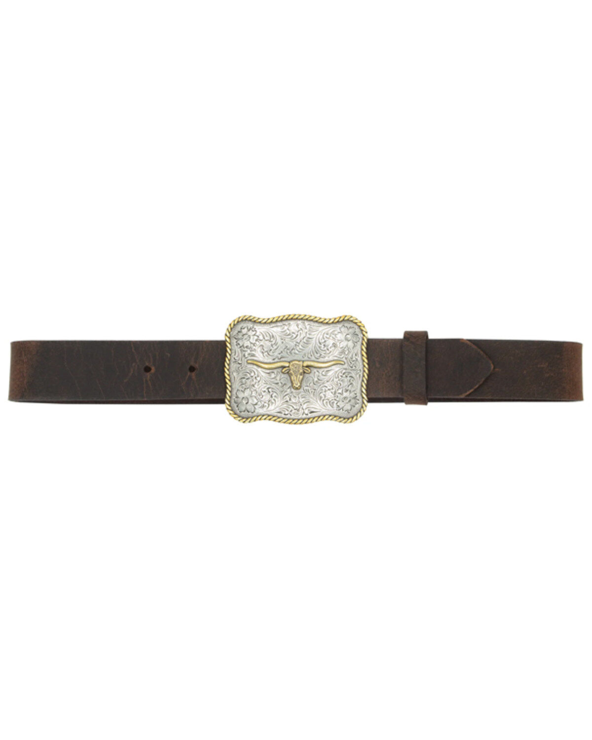 Cody James Boys' Scalloped Longhorn Buckle Belt