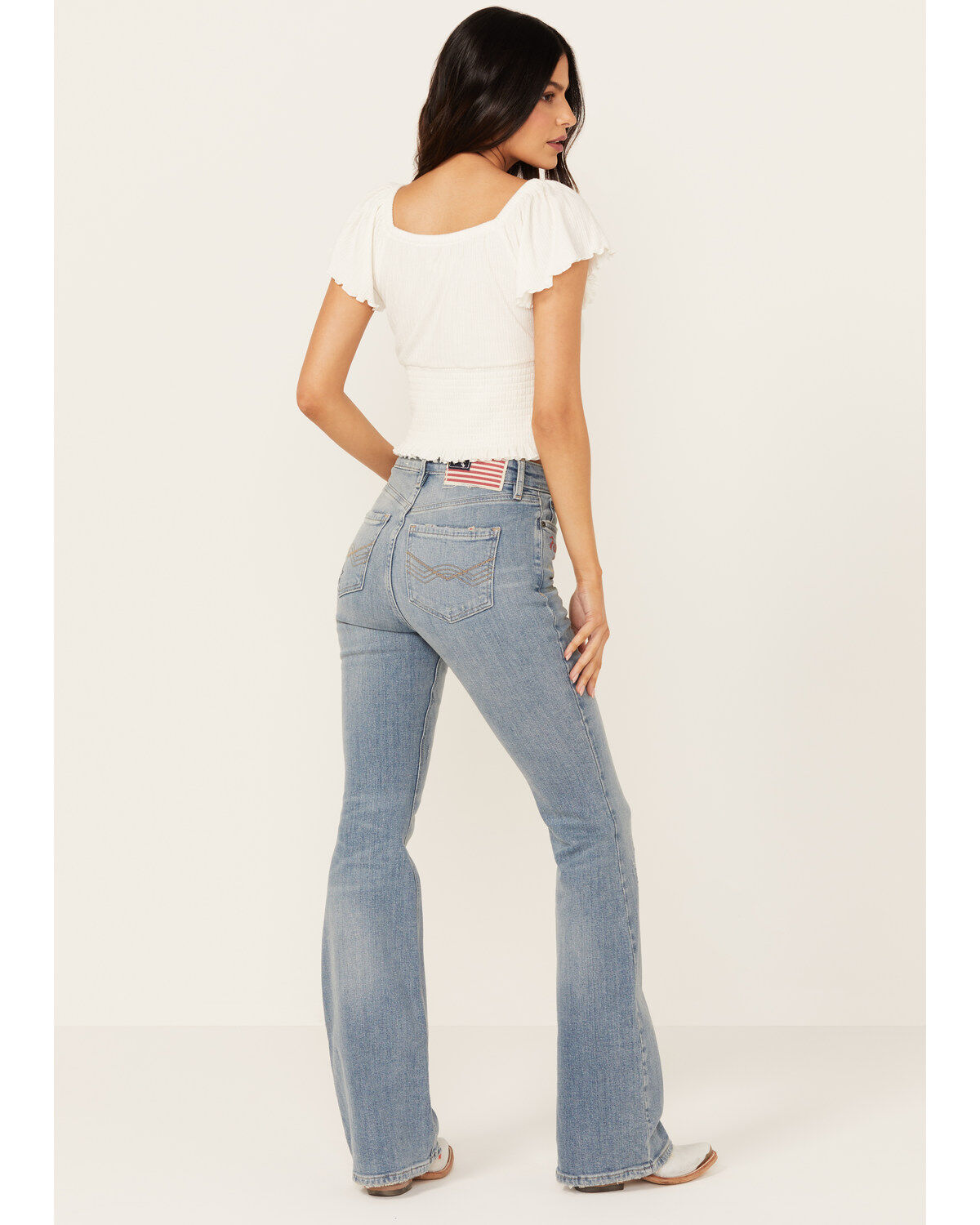 Idyllwind Women's Foster Embroidered Medium Wash High Rise Bootcut Denim Jeans