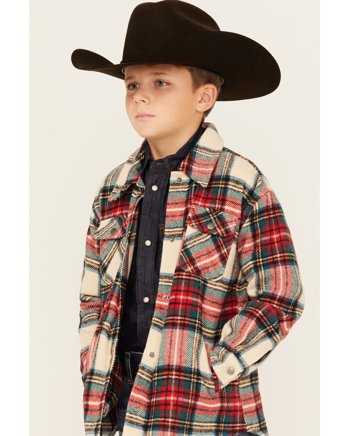 Fornia Boys' Winter Tartan Shirt Jacket