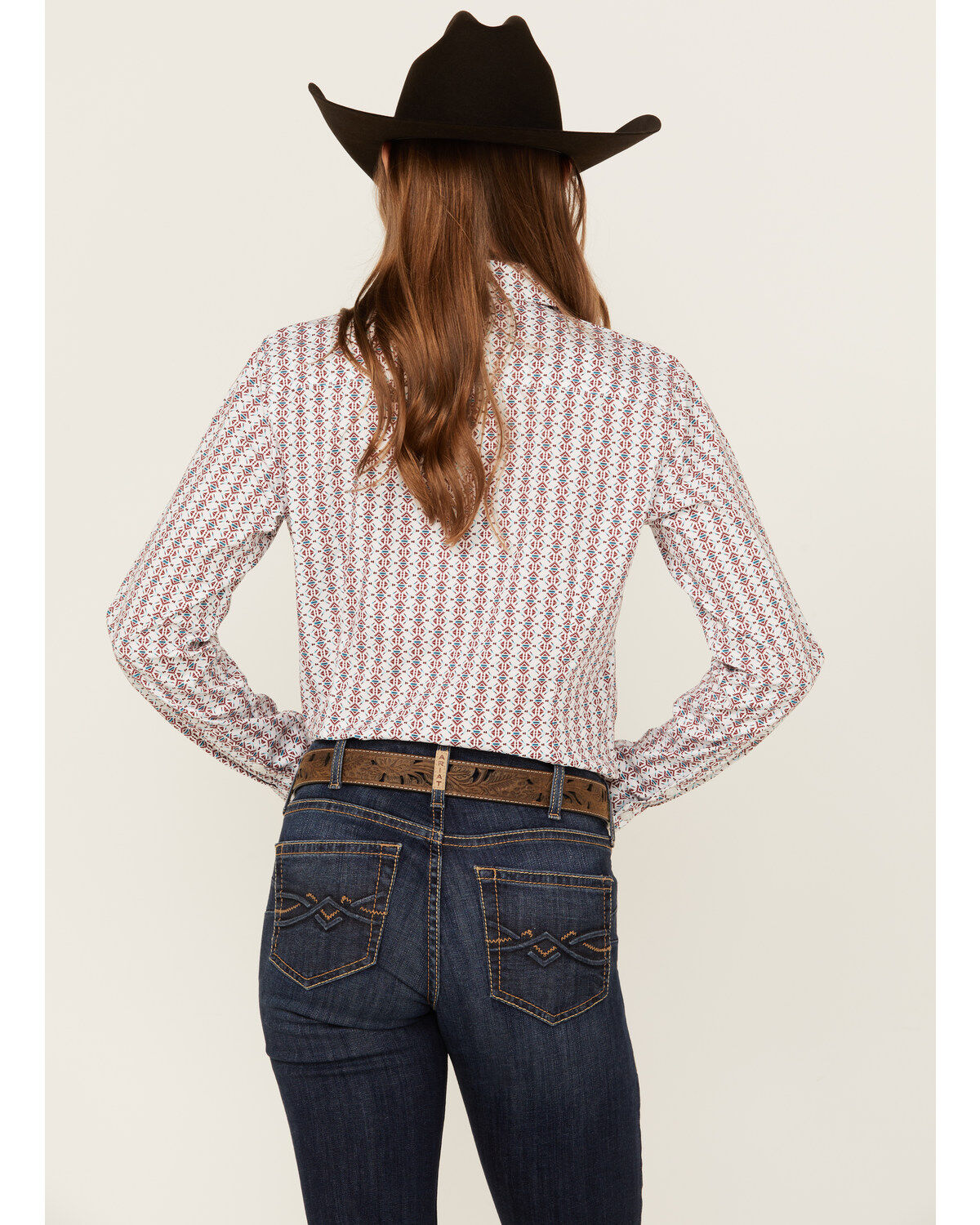 Ariat Women's Geo Print Long Sleeve Button-Down Western Shirt