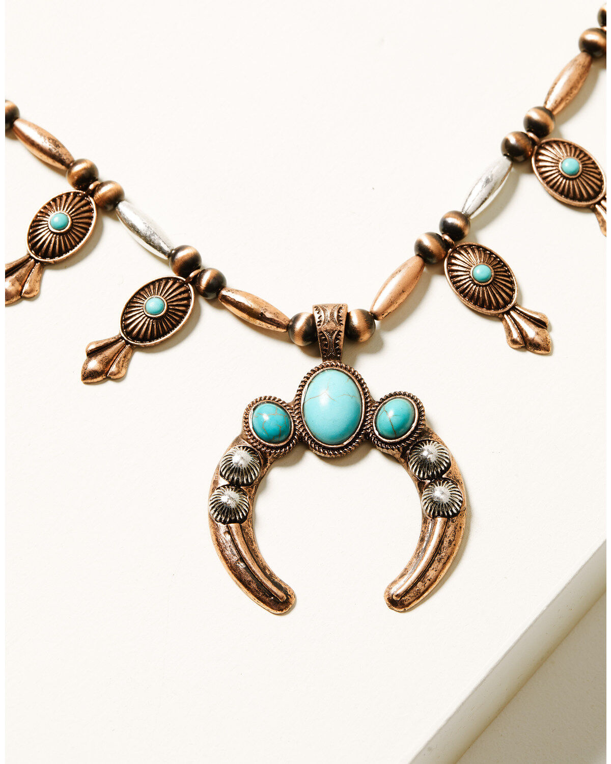 Shyanne Women's Cactus Rose Crescent Necklace
