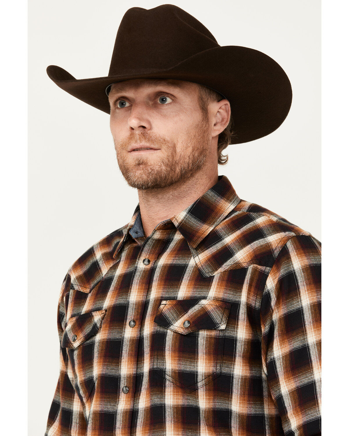 Cody James Men's Rhythm Plaid Print Long Sleeve Snap Western Flannel Shirt