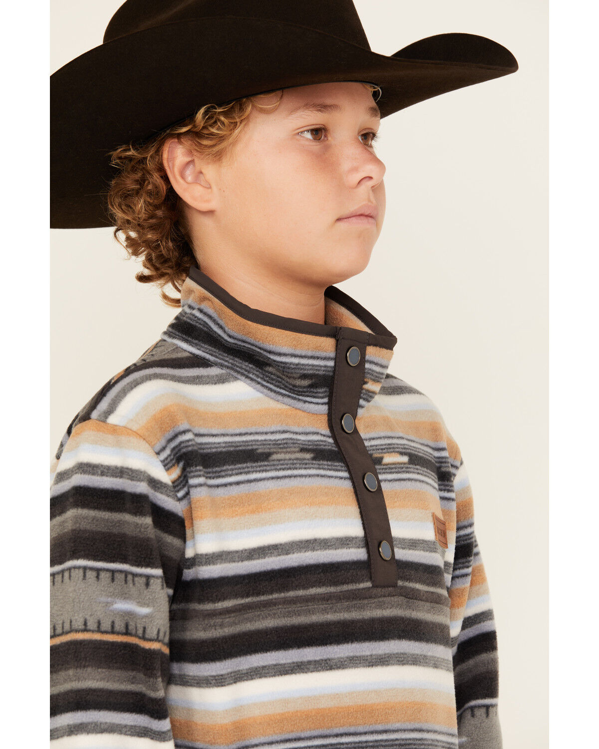 Cinch Boys' Striped Polar Fleece Pullover