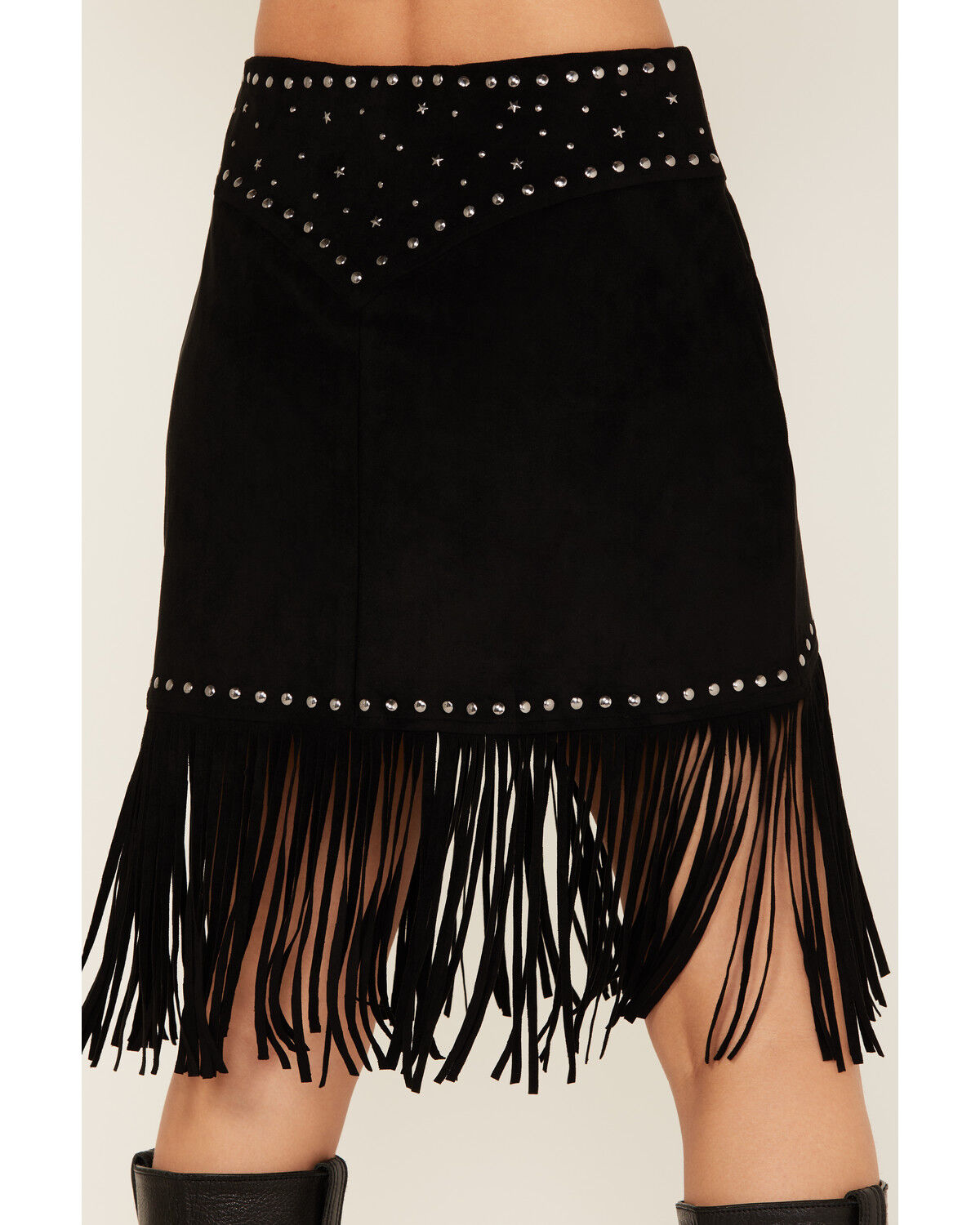 Rock & Roll Denim Women's Fringe Buckle Skirt