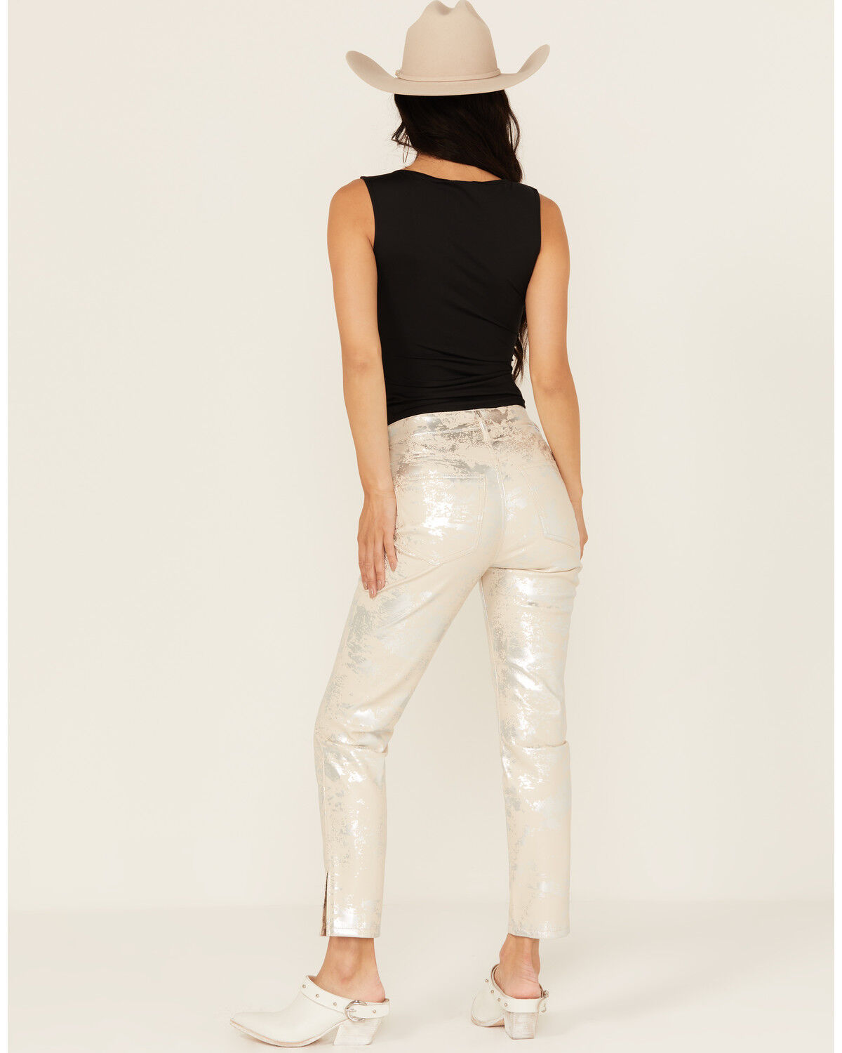 Dear John Women's High Rise Speckled Angora Cropped Pants