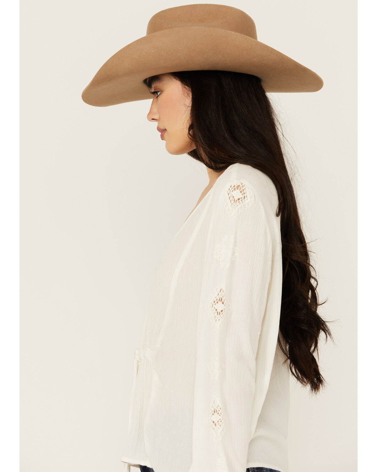 Idyllwind Women's Sharondale Button-Down Embroidered Bell Sleeve Top