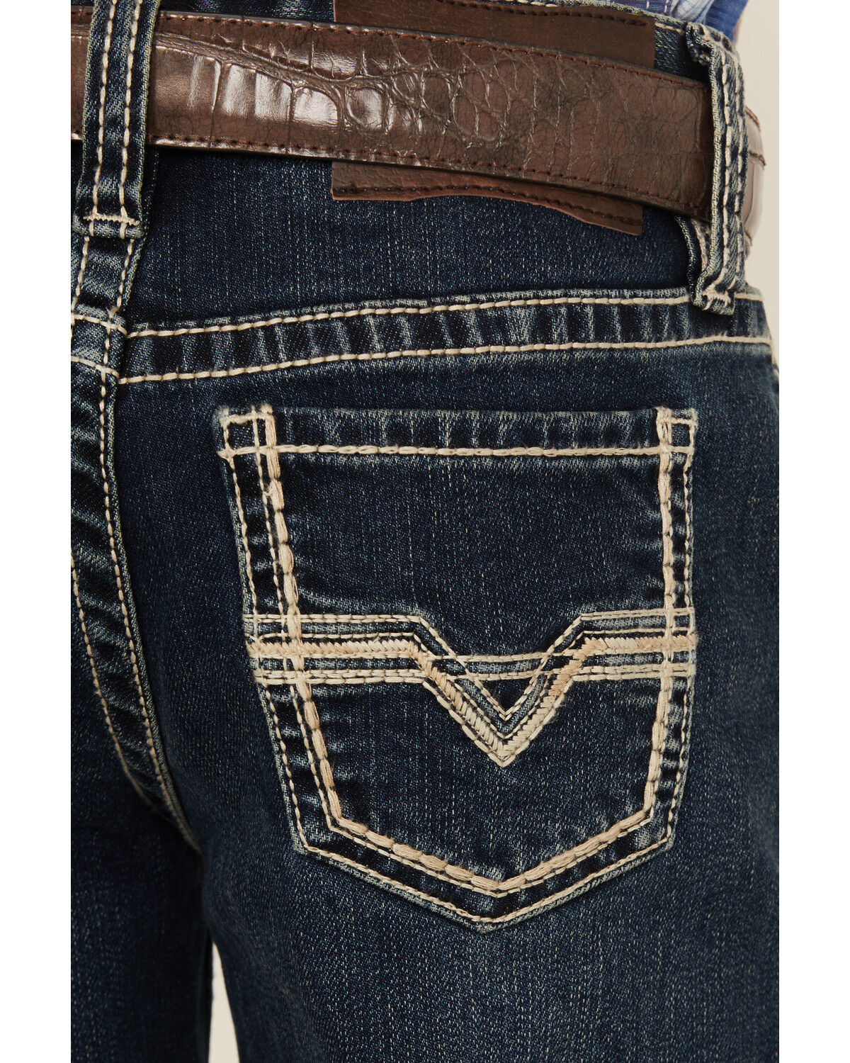 Rock & Roll Denim Boys' Dark Wash Raised Denim Bootcut Jeans
