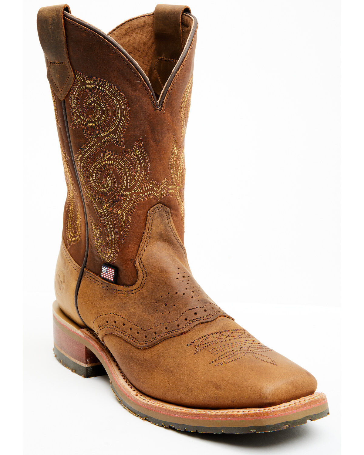 Double H Men's Boot Barn Exclusive 11" Domestic I.C.E® Saddle Vamp Western Boots - Broad Square Toe