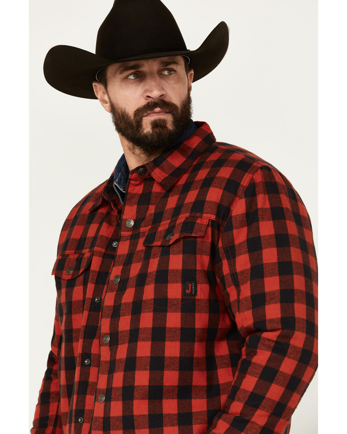 Justin Men's Jackson Buffalo Plaid Print Shacket
