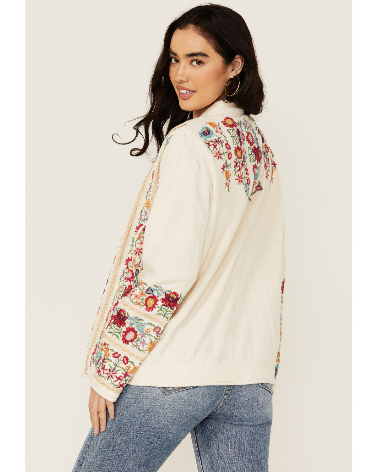 Johnny Was Women's Embroidered Floral Sweater