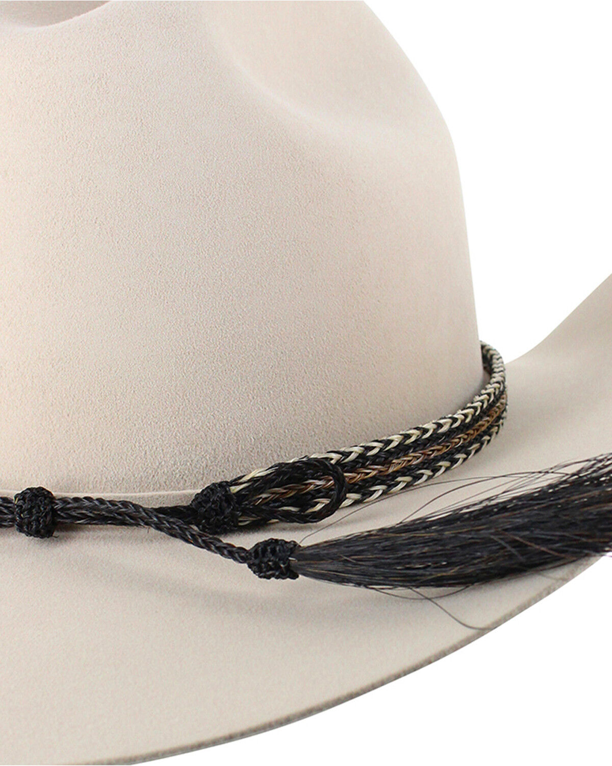 Colorado Horsehair Double Tassel Braided Hat Band