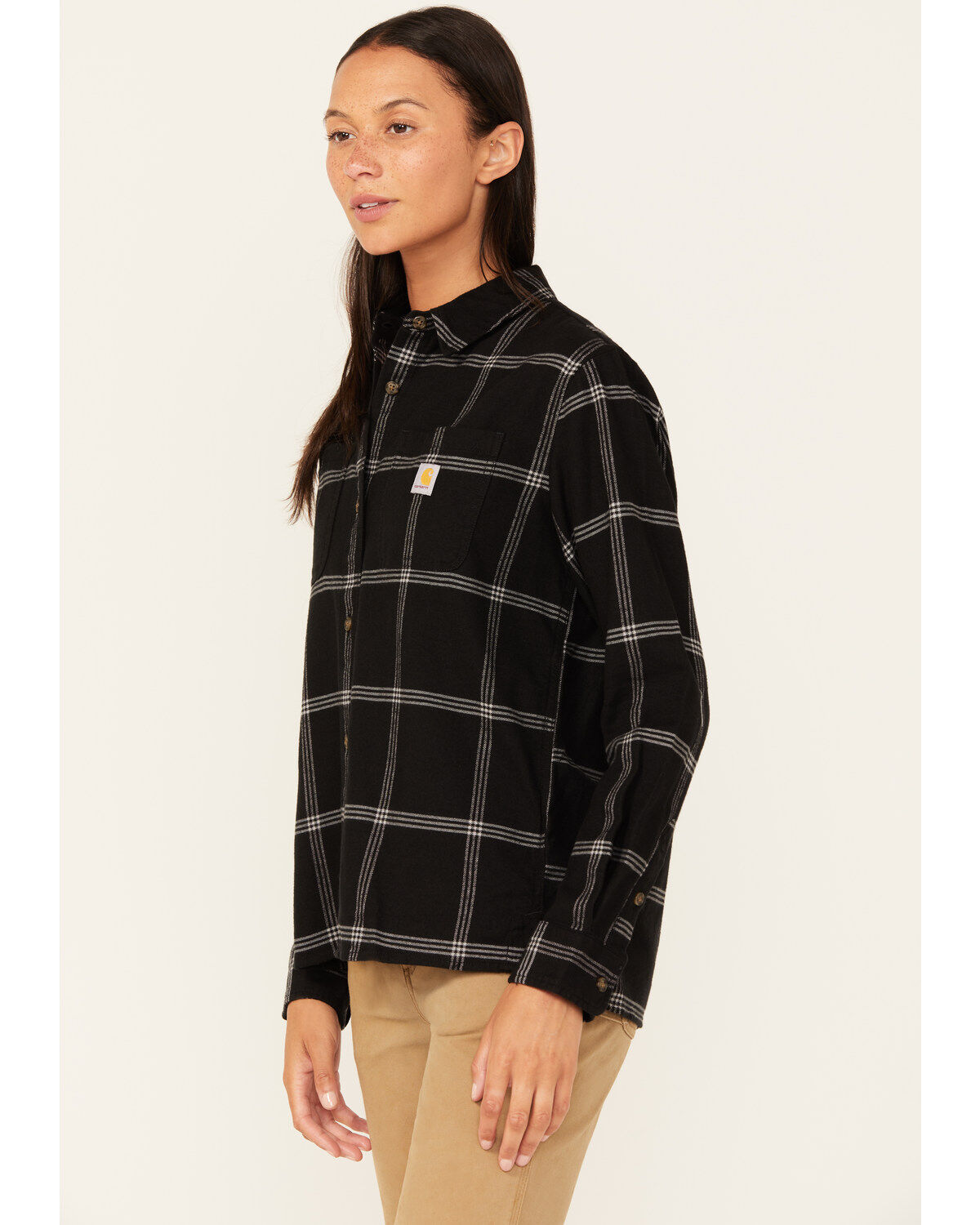 Carhartt Women's Rugged Flex Loose Fit Midweight Long Sleeve Flannel Shirt