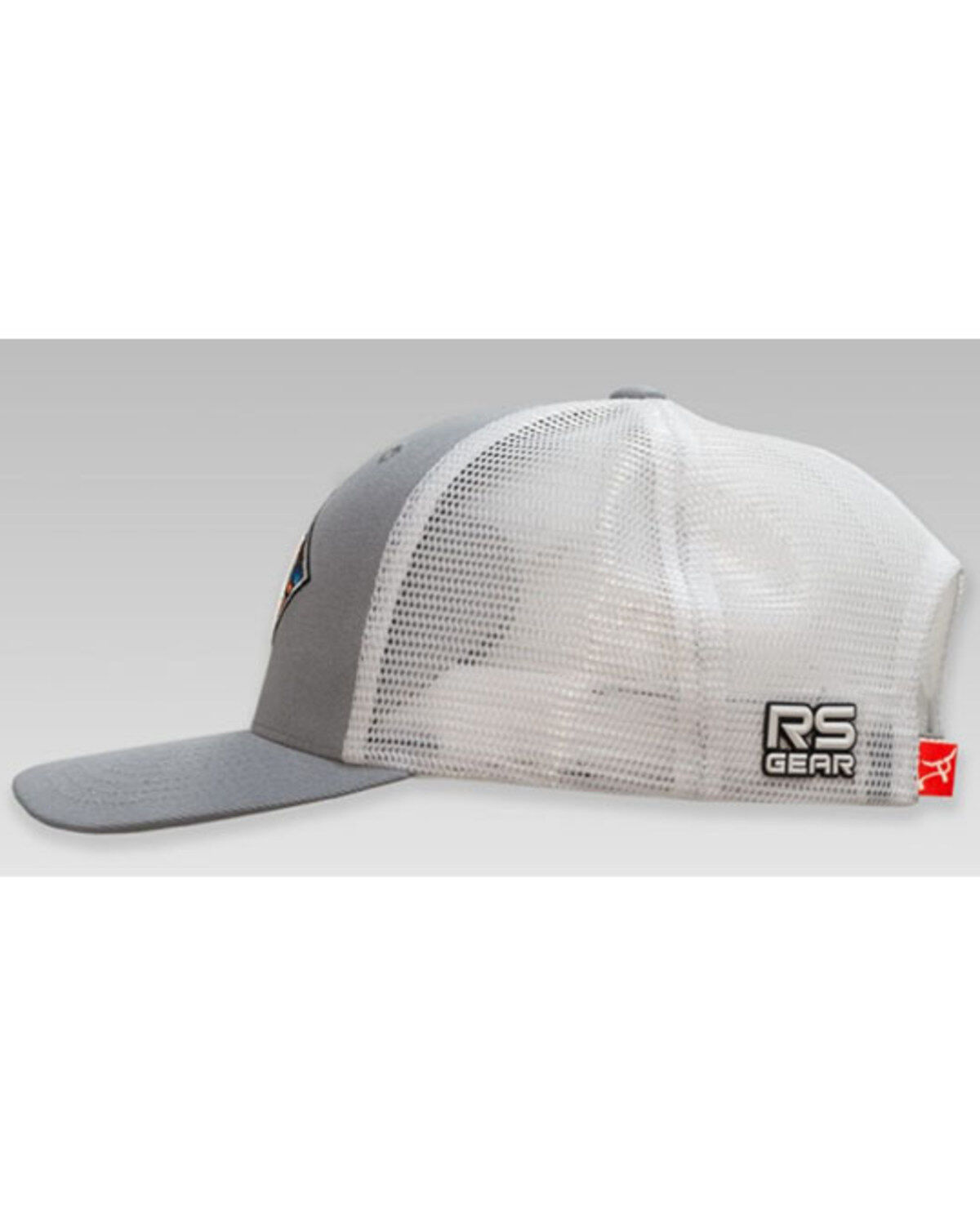 Ropesmart Men's Light Gray Serape Embroidered Diamond Patch Mesh-Back Ball Cap