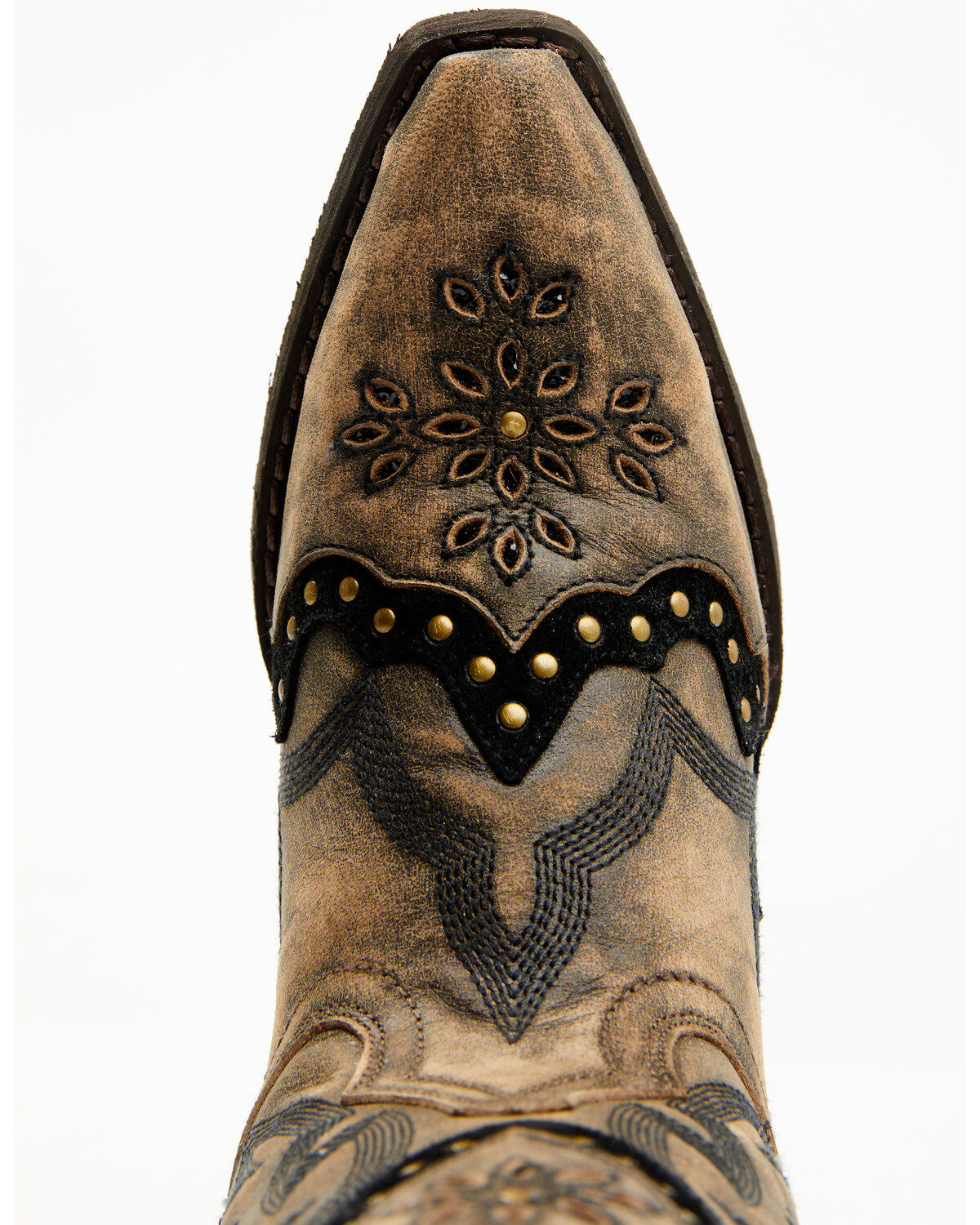 Laredo Women's Skyla Floral Studded Western Performance Boots - Snip Toe