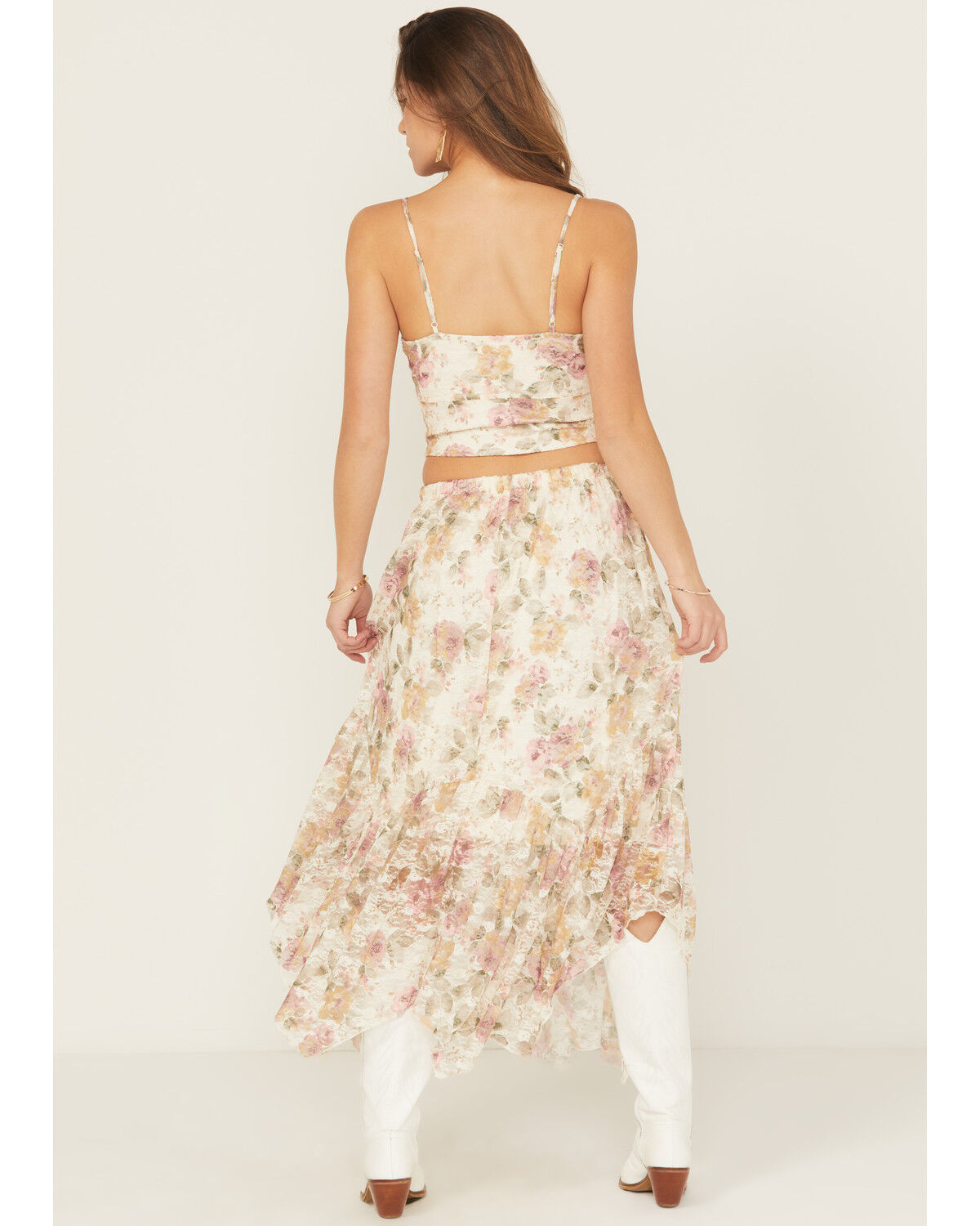 Originality Women's Boot Barn Exclusive Floral Print Lace Midi Skirt