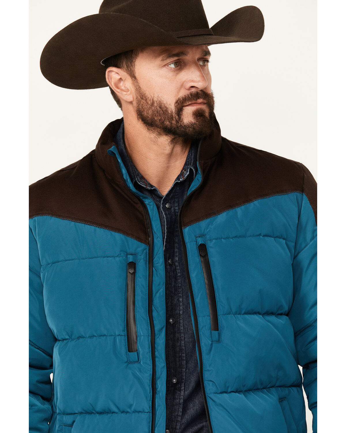 RANK 45® Men's Color Block Puffer Jacket