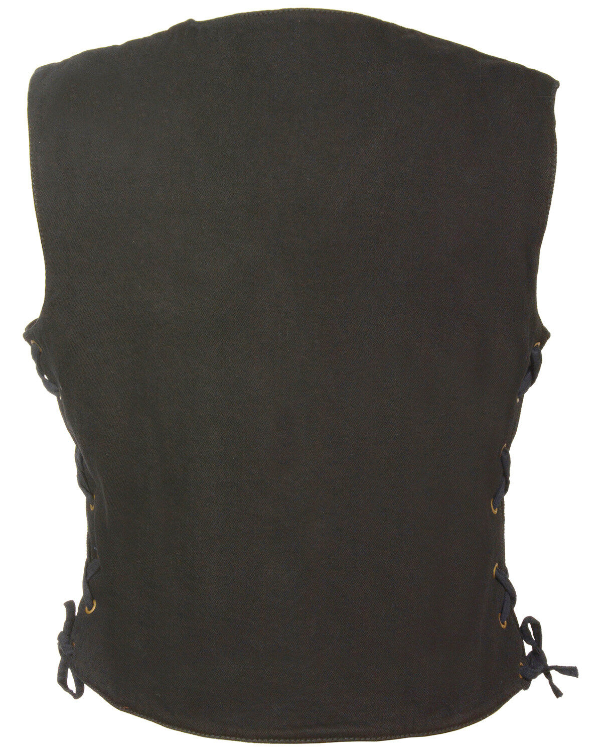Milwaukee Leather Women's 6 Pocket Side Lace Denim Vest