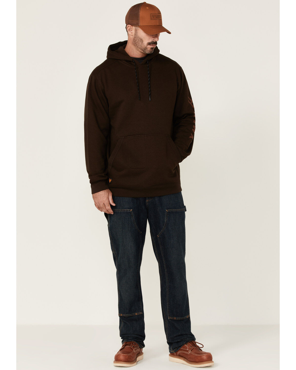 Hawx Men's Primo Logo Graphic Fleece Hooded Work Sweatshirt