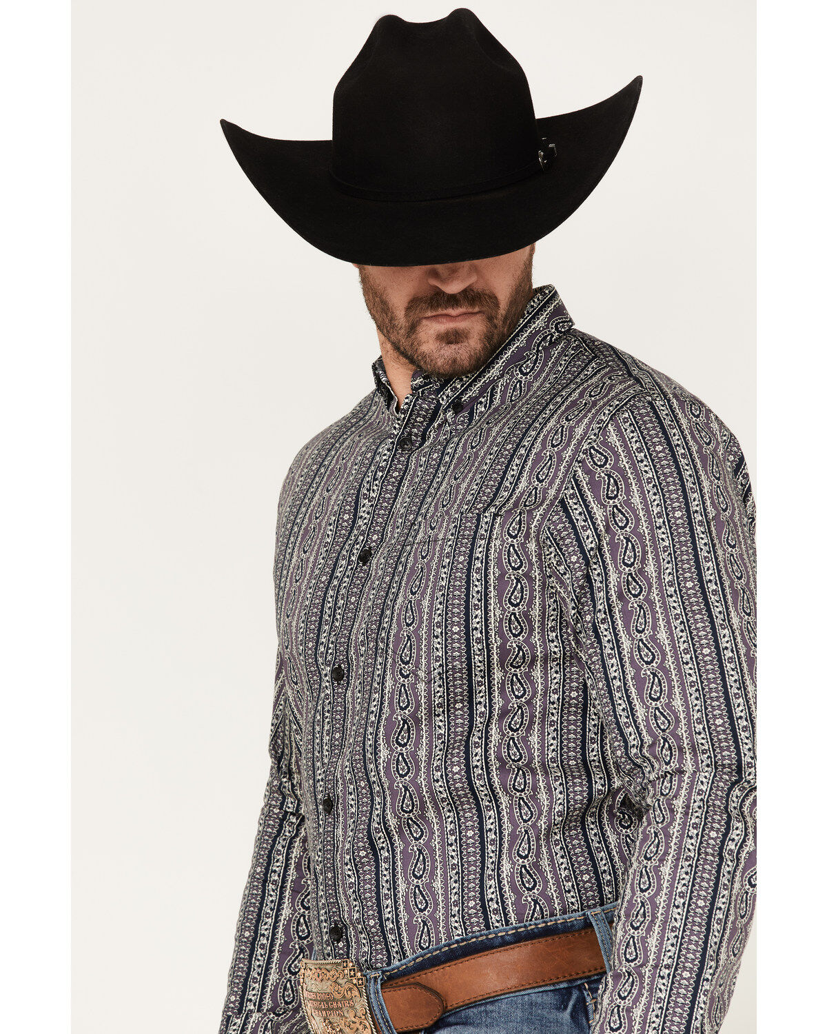 Cody James Men's Marsh Paisley Print Button Down Western Shirt