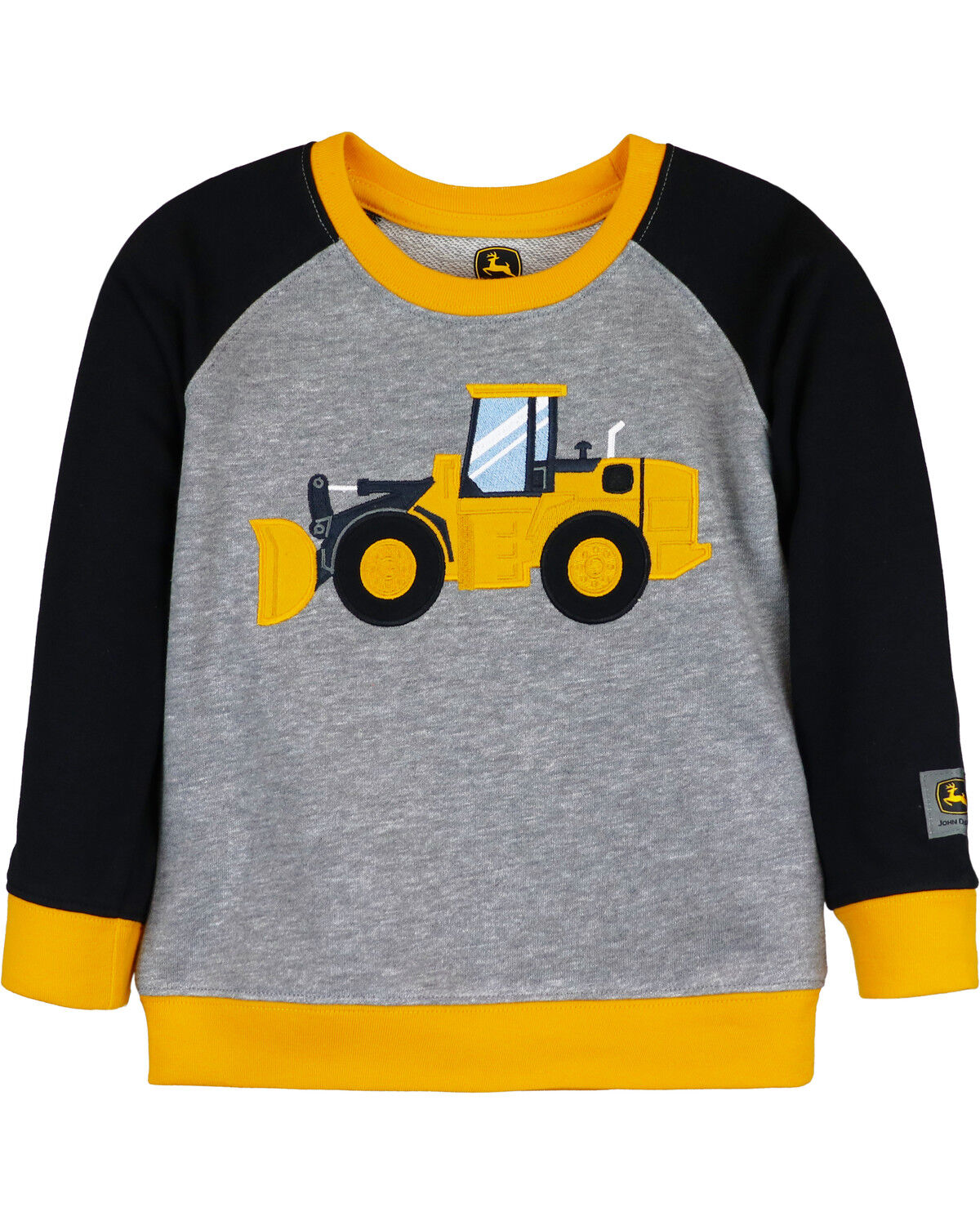 John Deere Toddler Boys' Construction Crew Embroidered Long Sleeve T-Shirt