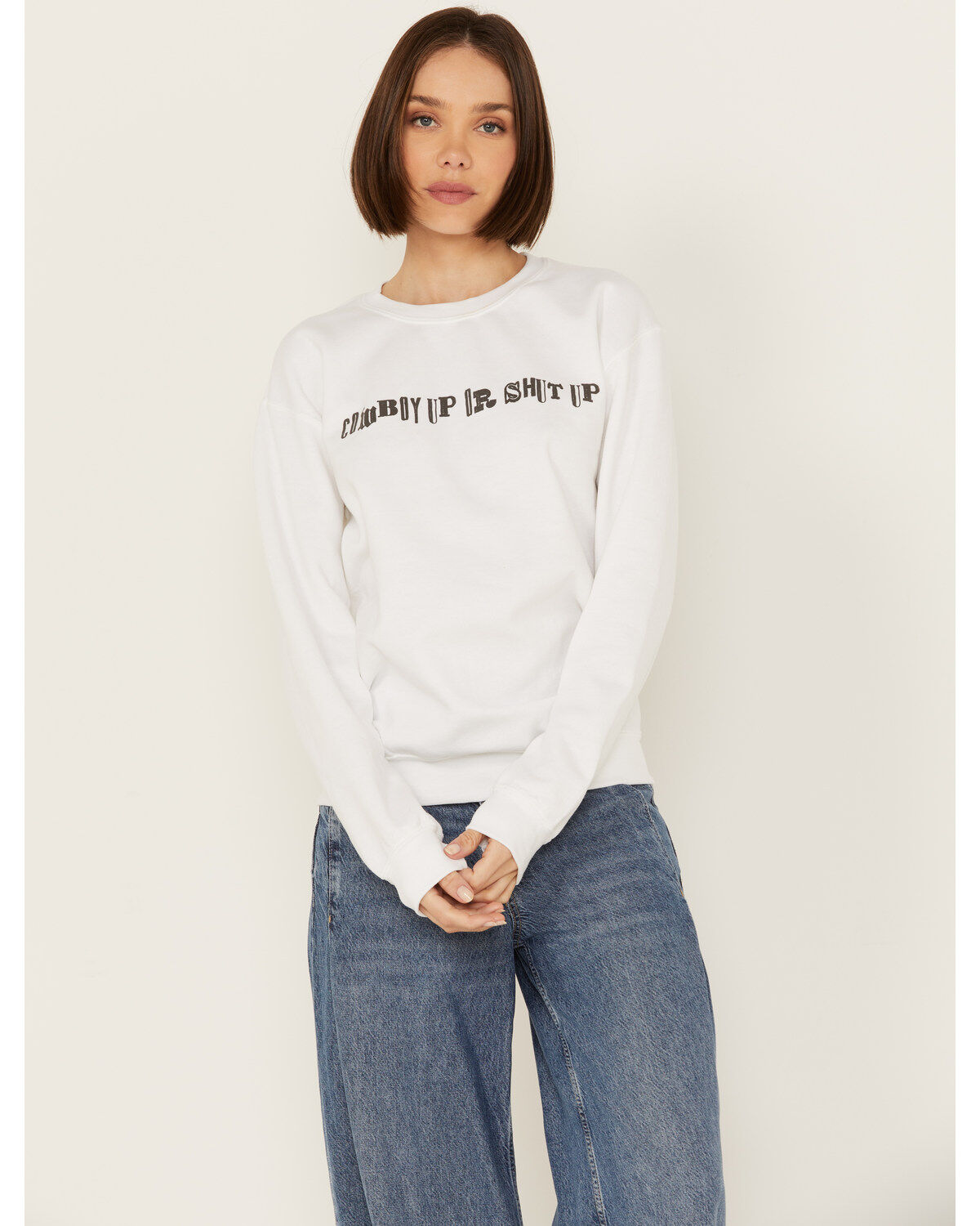 Gina Tees Women's Cowboy Up or Shut Up Sweatshirt