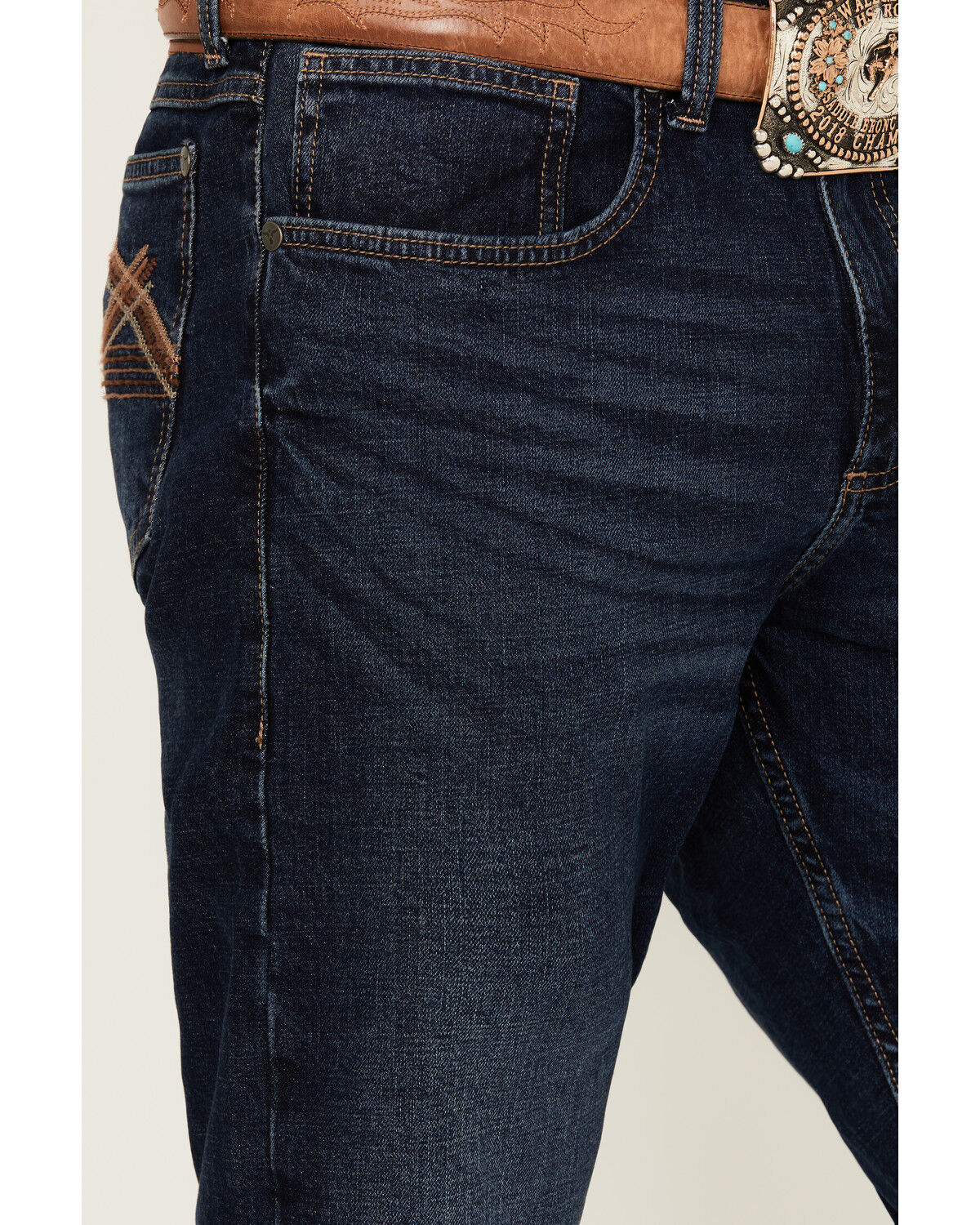 Wrangler 20X Men's Ellison Dark Wash Bootcut Stretch Denim Jeans - Tall
