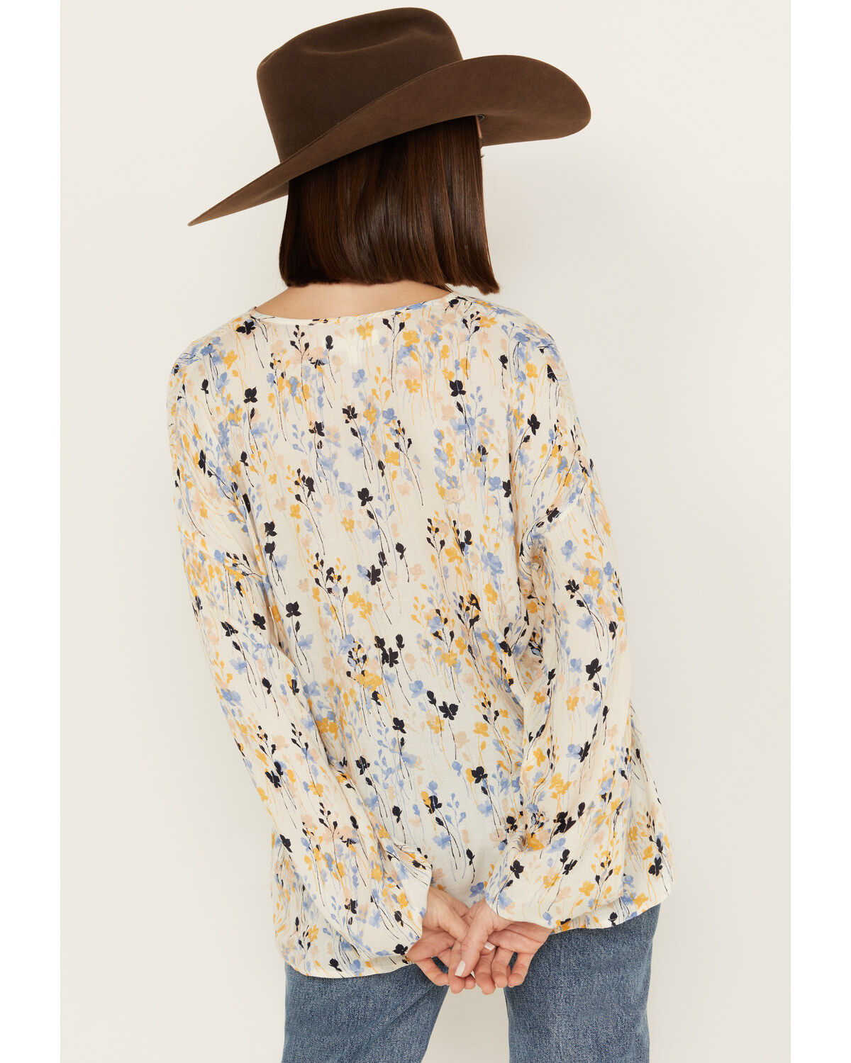 Cleo + Wolf Women's Crepe Rayon Printed Blouse