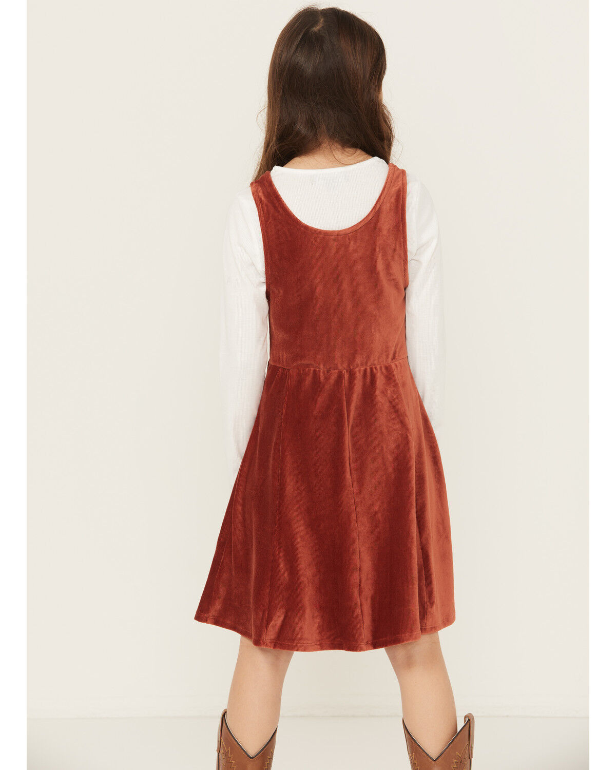 Trixxi Girls' Button-Down Long Sleeve Shirt Set Dress