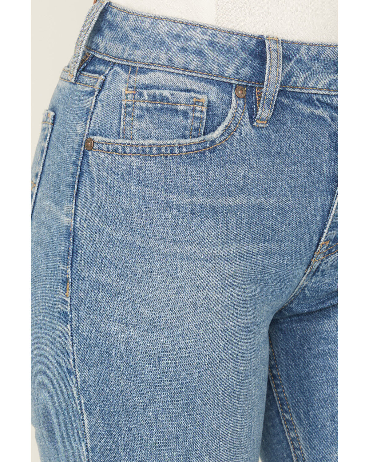 Shyanne Women's Georgia Medium Wash High Rise Skinny Bootcut Stretch Denim Jeans