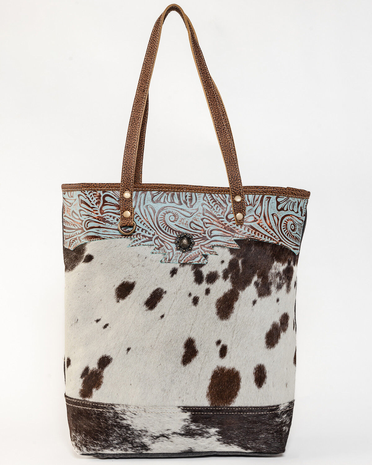 Myra Bag Women's Sooty Specks Canvas & Hair-On Tote