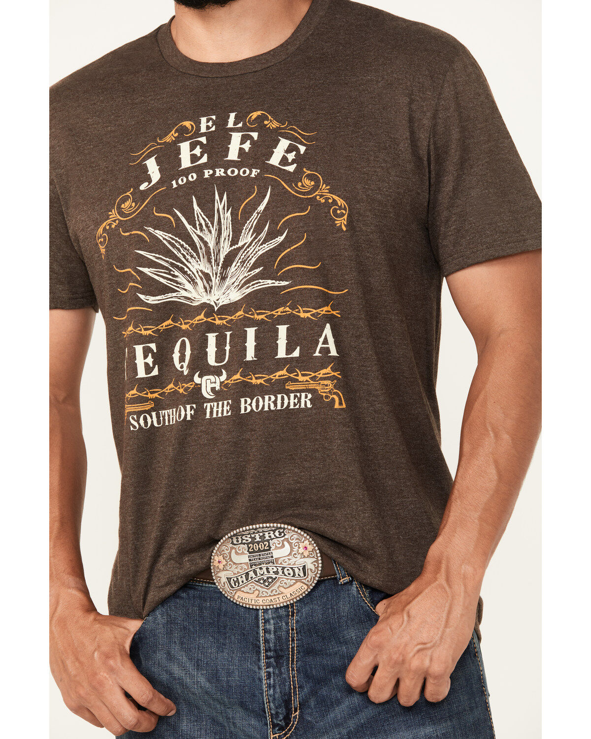 Cowboy Hardware Men's El Jefe Tequila Short Sleeve Graphic T-Shirt