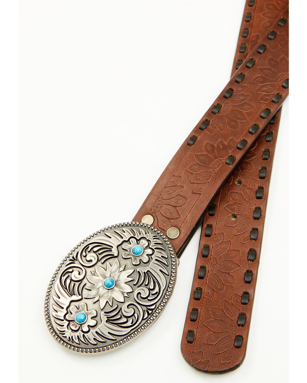 Shyanne Girls' Mila Daisy Embossed Buckle Belt