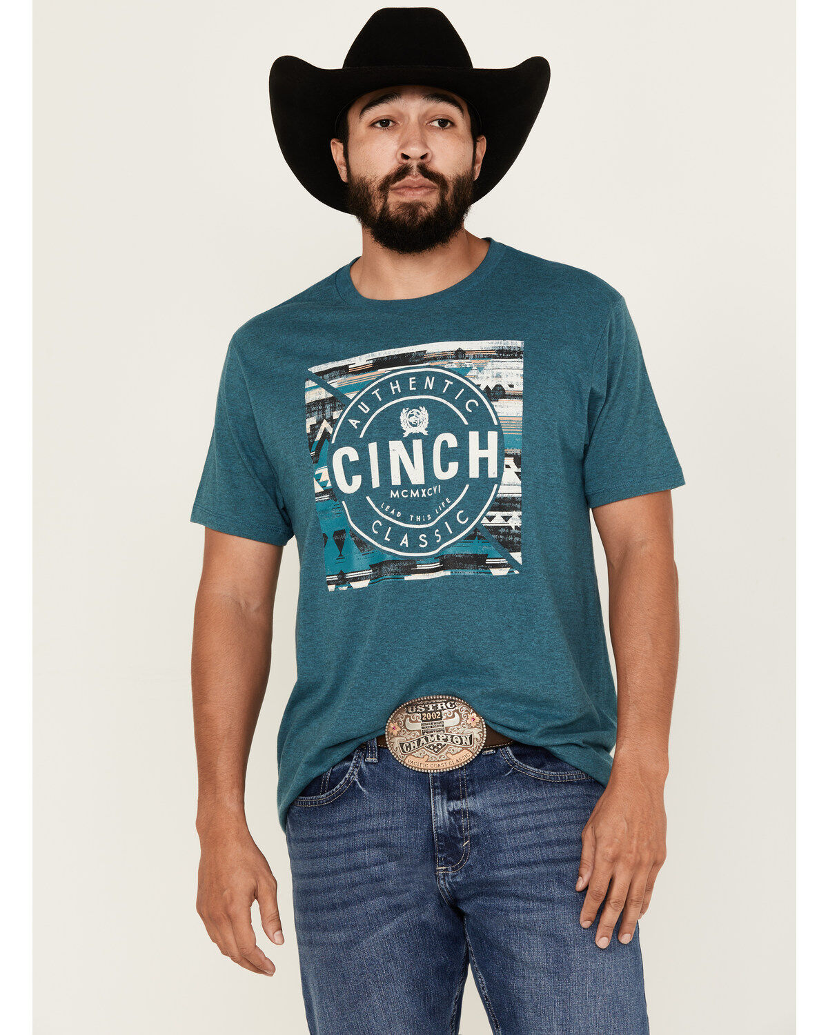 Cinch Men's Southwestern Print Logo Short Sleeve Graphic T-Shirt