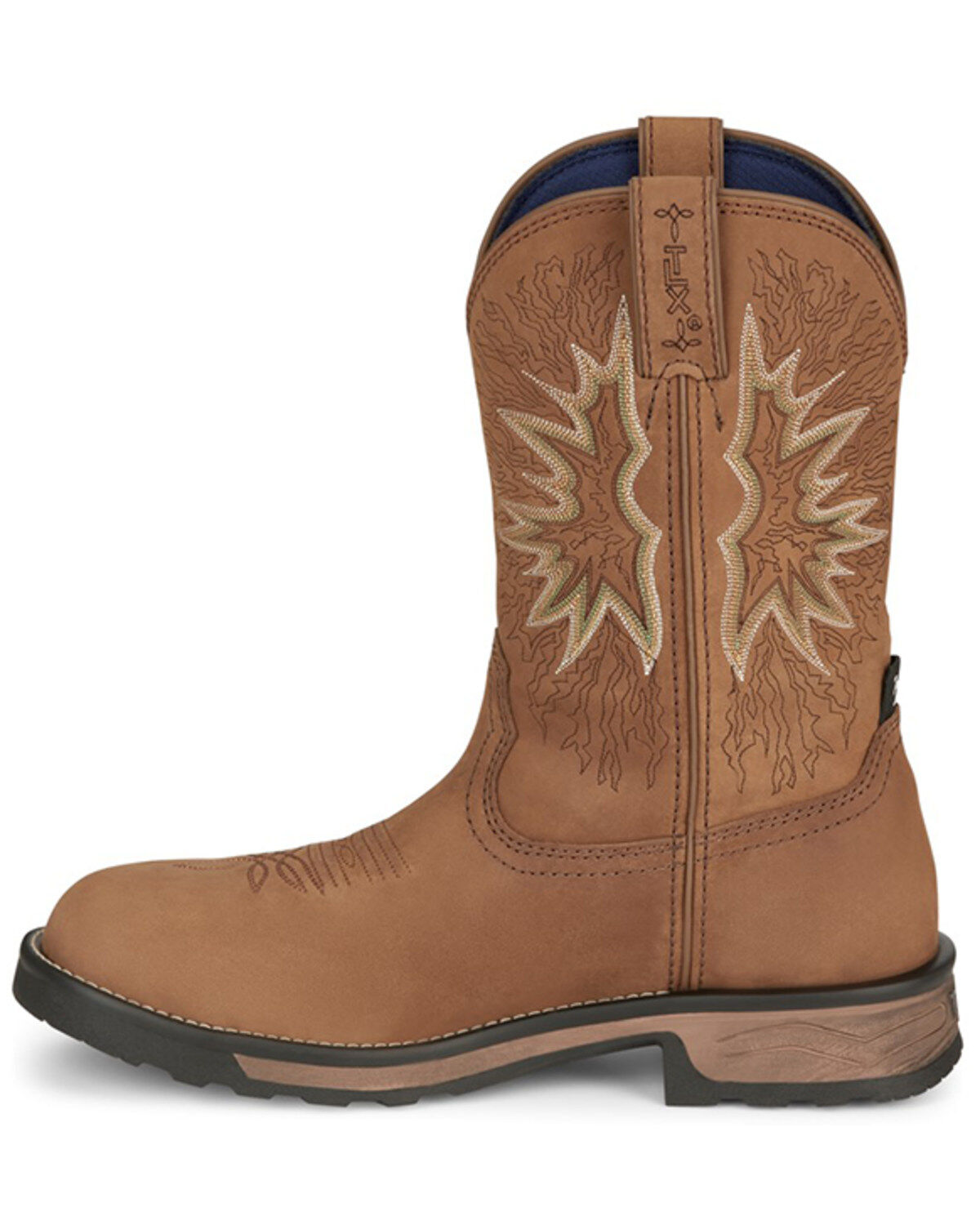 Tony Lama Men's Boom Saddle Cowhide Pull On Western Work Boots - Composite Toe