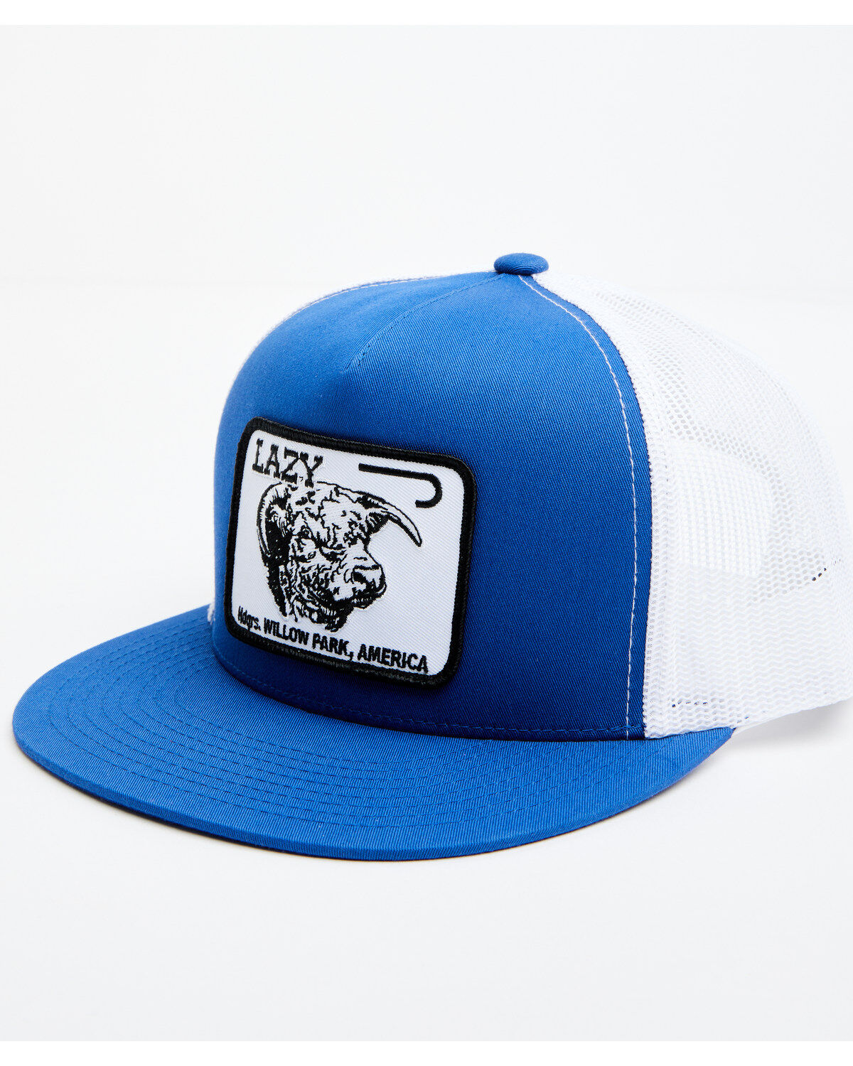 Lazy J Ranch Men's Cattle Headquarters Logo Patch Mesh-Back Ball Cap