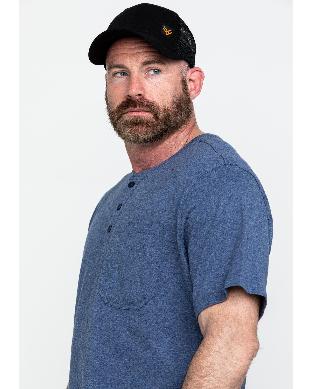 Hawx Men's Pocket Henley Short Sleeve Work T-Shirt