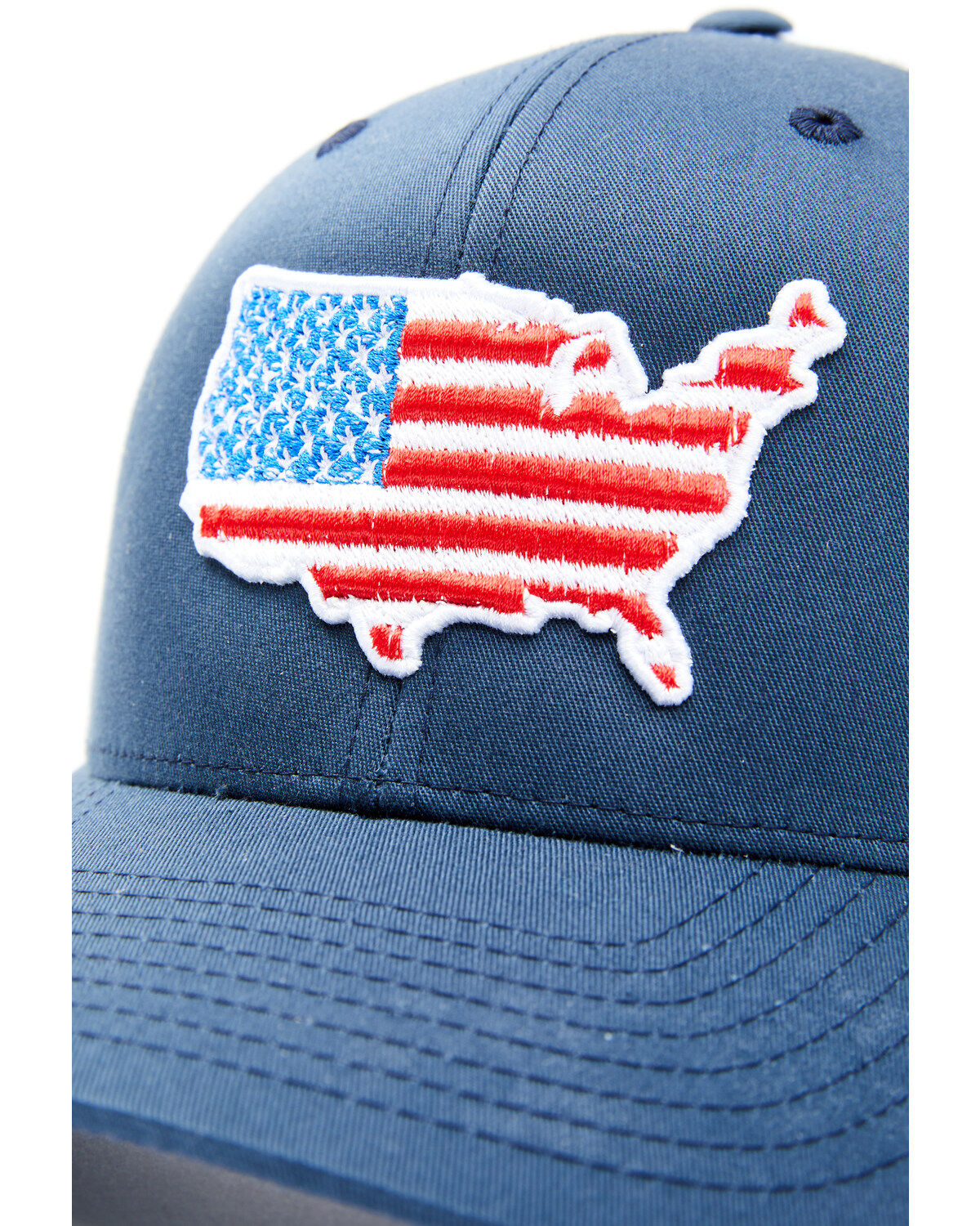 Oil Field Hats Men's Navy American Flag US Patch Mesh-Back Ball Cap