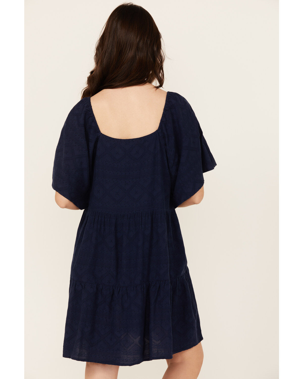 Wrangler Women's Solid Short Sleeve Mini Dress