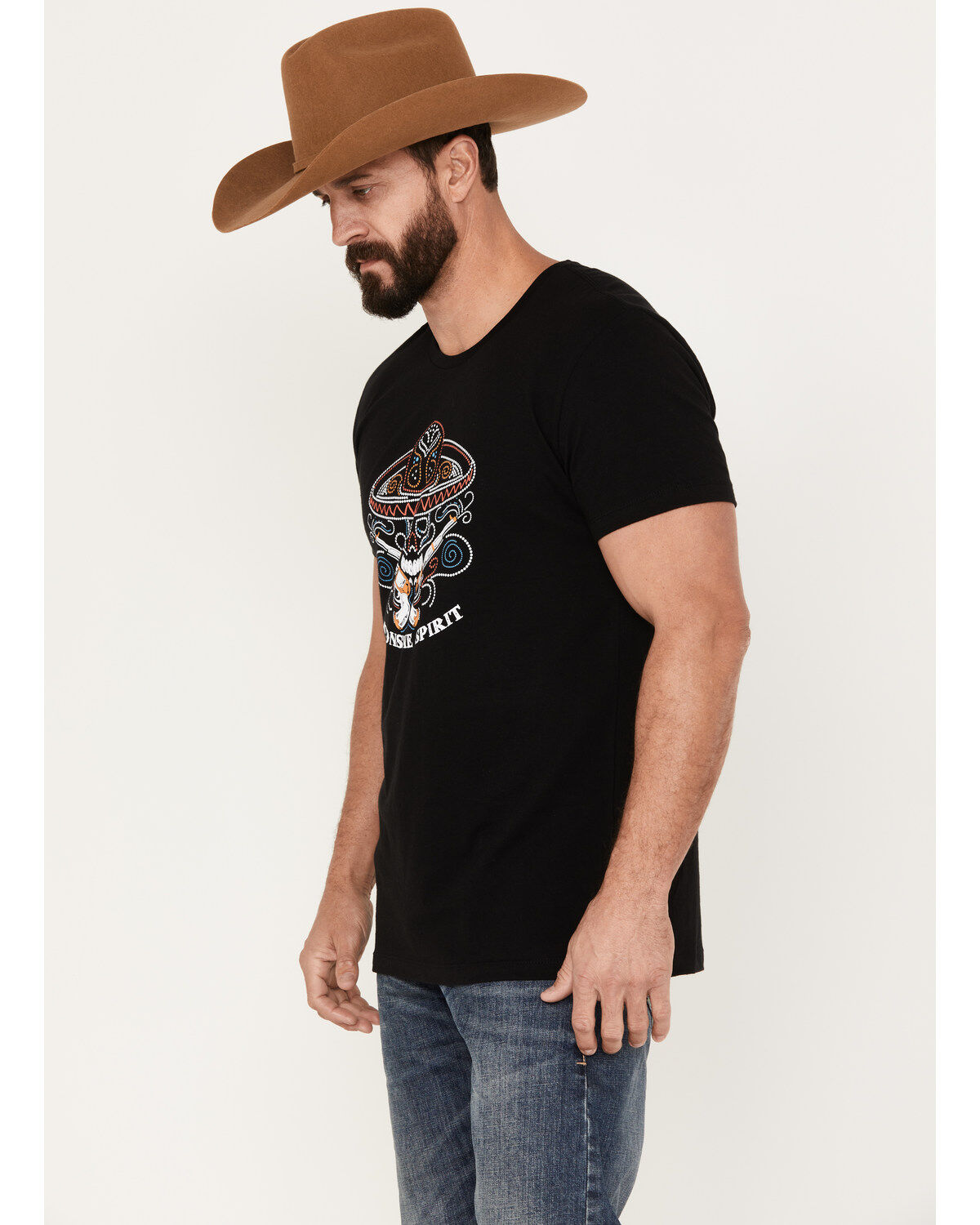 Moonshine Spirit Men's Beads Short Sleeve Graphic T-Shirt