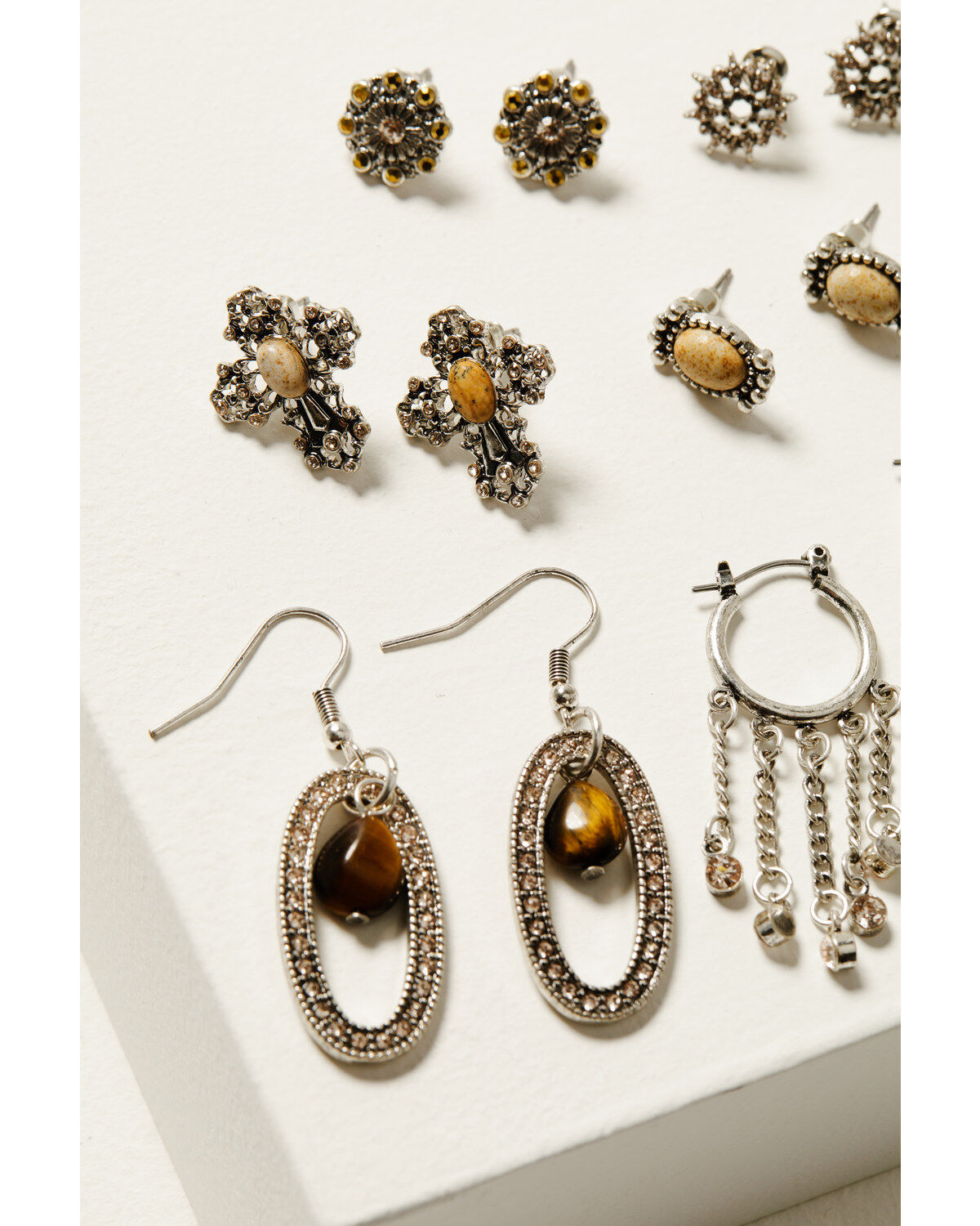 Shyanne Women's Champagne Chateau 6-Piece Jasper Earrings Set