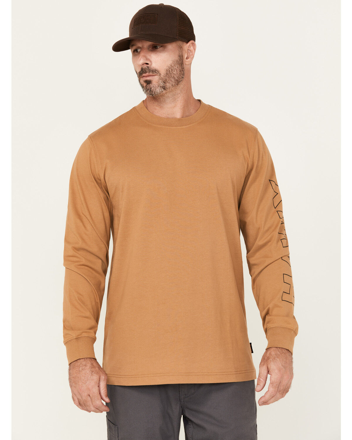 Hawx Men's To The Bone Long Sleeve Graphic Work T-Shirt