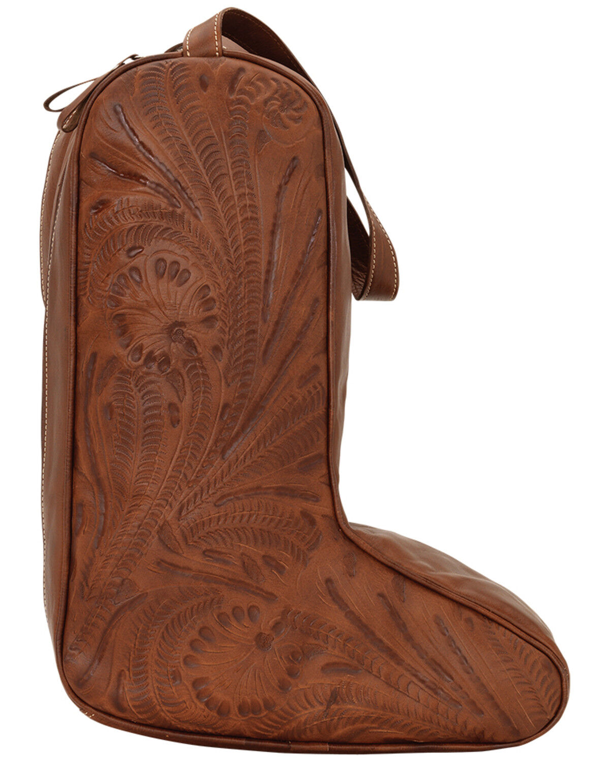 American West Zip-Around Antique Tan Leather Boot Bag