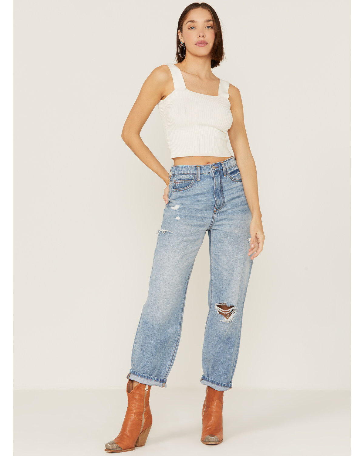 Shyanne Women's Ribbed Knit Sweater Tank Top