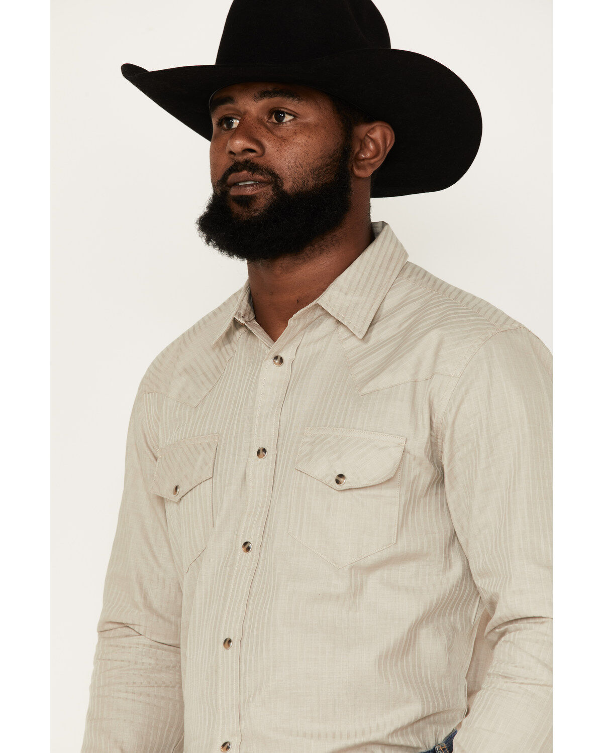 Gibson Men's Southside Satin Striped Long Sleeve Snap Western Shirt