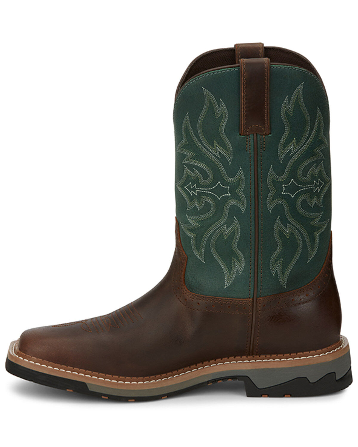 Justin Men's Tan Bolt Western Work Boots - Soft Toe