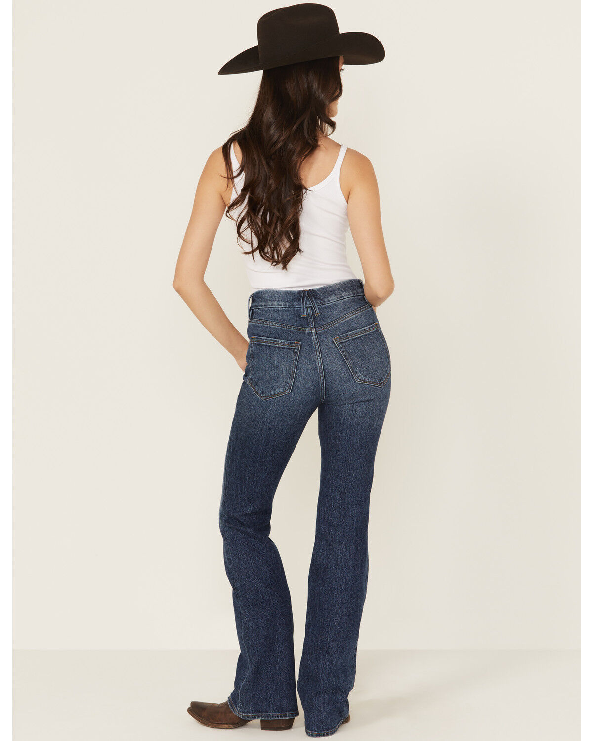 Good American Women's Good Classic Dark Wash High Rise Bootcut Stretch Denim Jeans