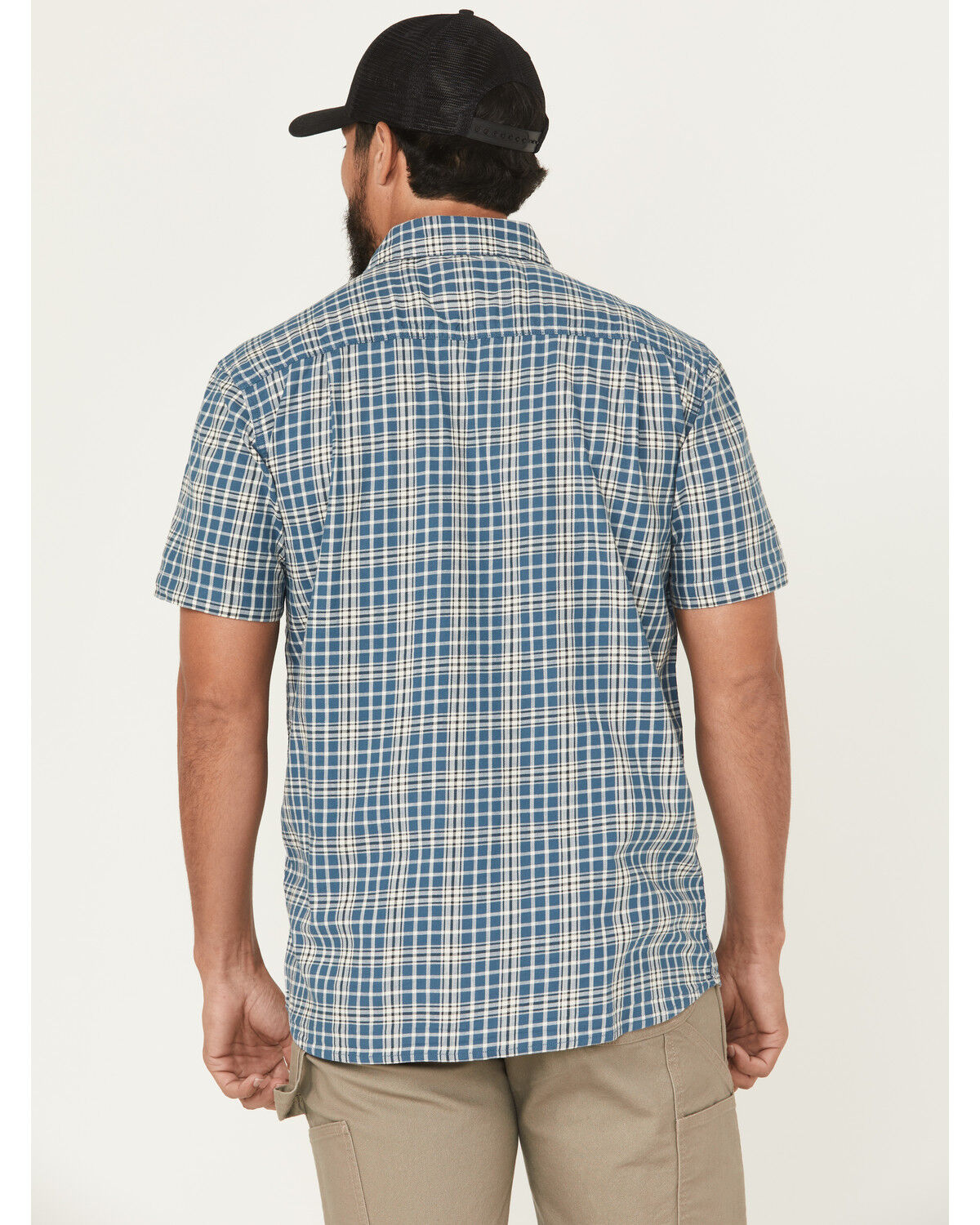 Carhartt Men's Rugged FleX&trade; Relaxed Fit Lightweight Plaid Print Short Sleeve Button-Down Work Shirt