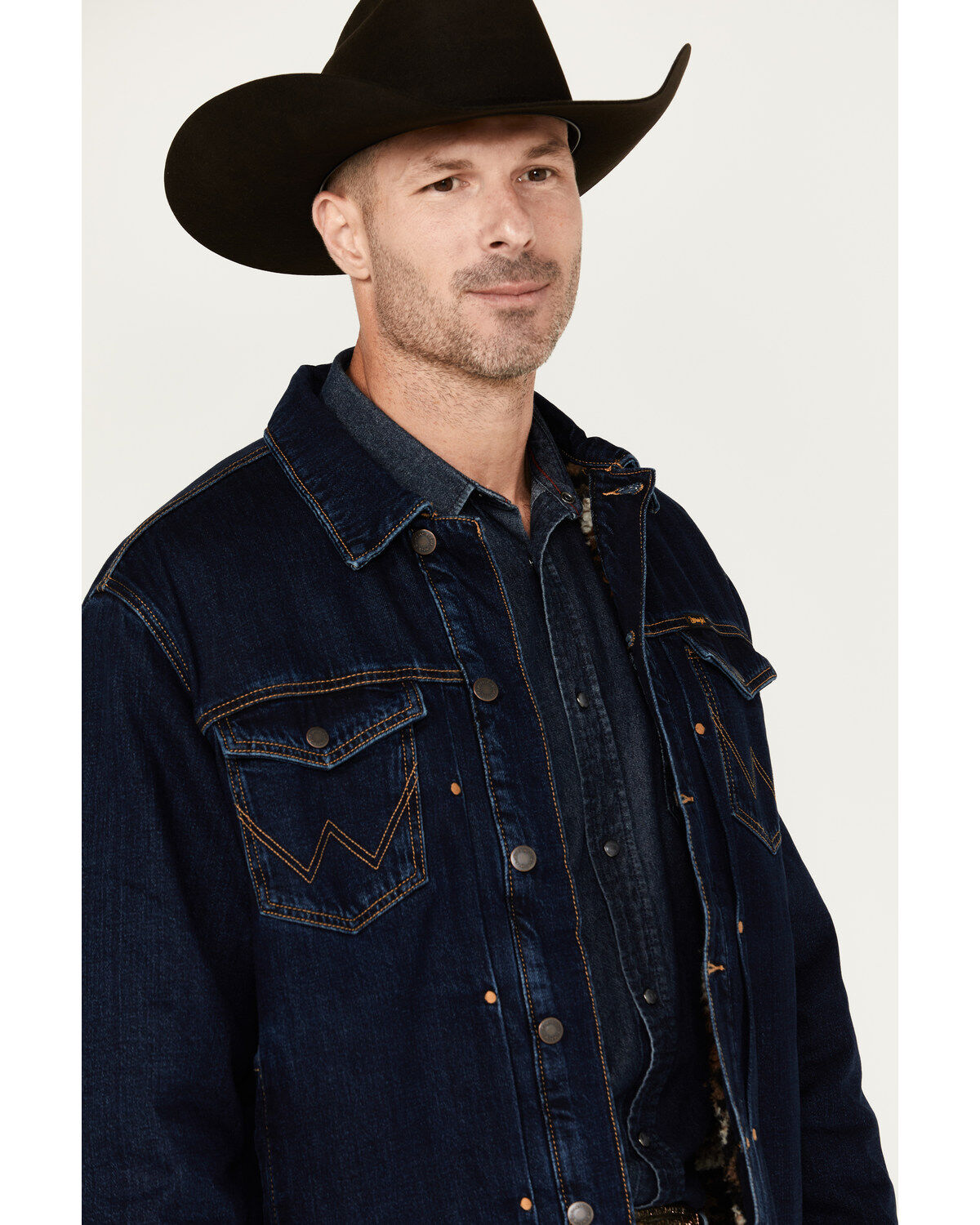 Wrangler Men's Vintage Sherpa Lined Trucker Jacket